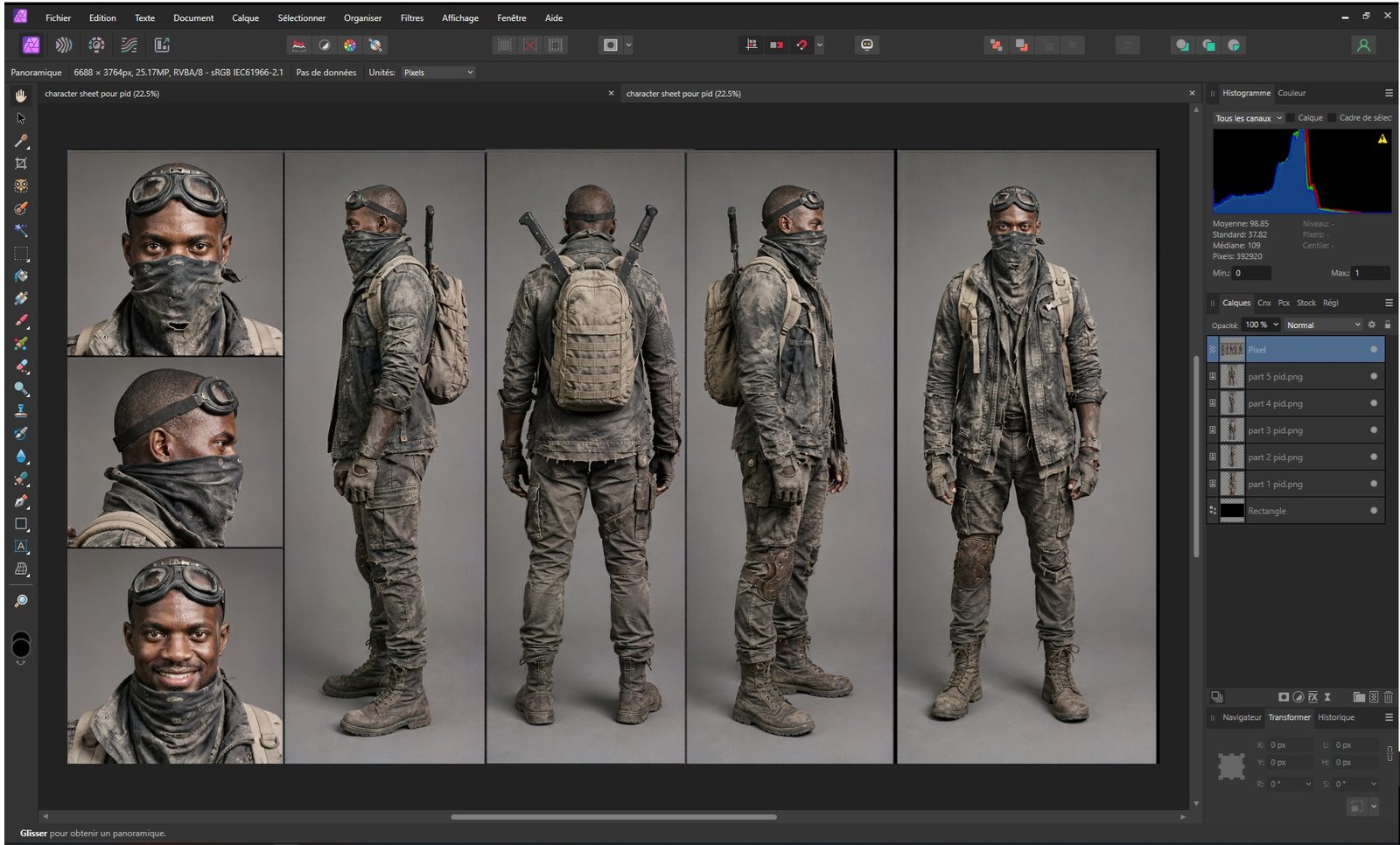 Direction artistique & character design — Affinity — Zombie ODYSSEUS